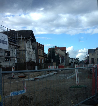 Blick auf süße Ecke mit neuer Fahrbahn heute Foto von der süßen Ecke auf die neue Fahrbahn.