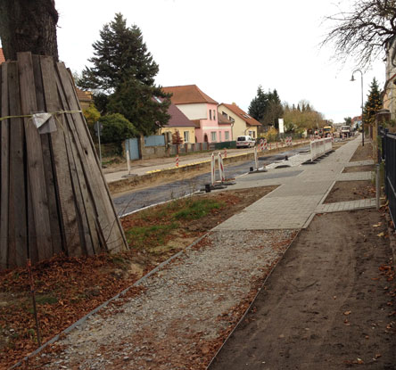 Blick auf Baustraße heute Foto von Baustraße - heute.