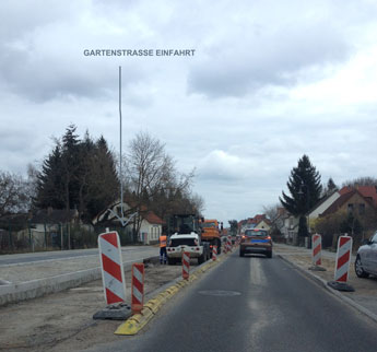 Foto von der Straße in Richtung Kino - heute um 15.30 Uhr.