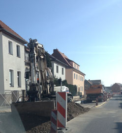 heute früh auf der Baustelle Foto vom Bagger - heute früh