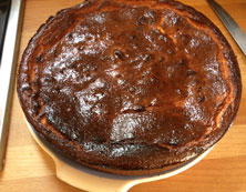 heute: Blick auf Käsekuchen Foto von einem Käsekuchen ist zu sehen.