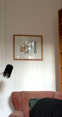 heute: Blick auf Bild an einer Wand Foto von einem Bild an einer Wand ist zu sehen.
