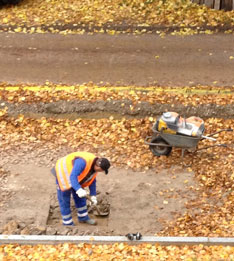 Stemmarbeiten um 8.15 Uhr es wird gestemmt - Foto.
