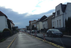 Blick auf Straße - heute früh Foto von Strasse Richtung Kino - heute früh.