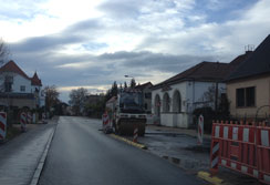 Foto von Strasse Richtung Kino - heute früh.