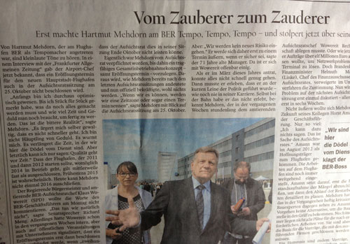 Foto - Blick auf Zeitungsartikel ist zu sehen.