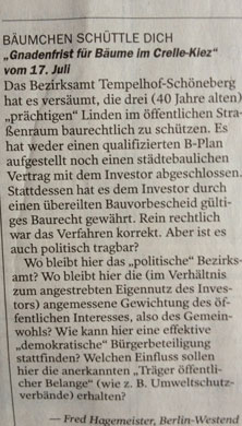 Leserbrief heute Foto von Leserbrief im Tagesspiegel - heute.