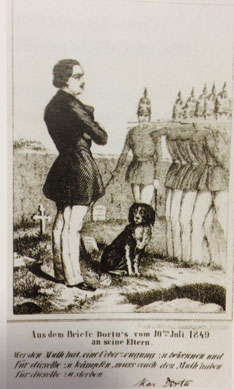 Blick auf historische Zeichnung Foto von historischer Zeichnung - Max Dortu - Hinrichtung.