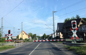 Foto von der Phöbener Straße an der Schranke (Berlin-Brandenburg) - heute fotografiert.