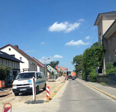 Foto von der Baustelle - Straße heute Mittag. title=