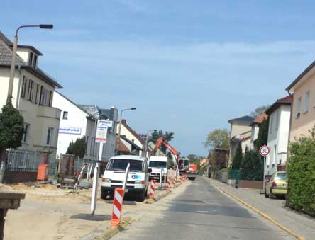 Foto: auf der Straßenbaustelle