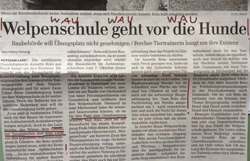 Foto von Zeitungsartikel aus der maAutoanzeige.