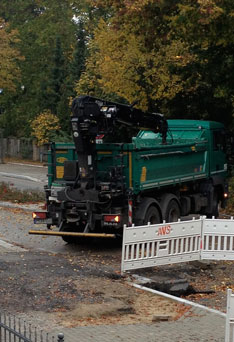 LKW wendet Foto von einem LKW ist zu sehen.