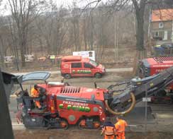 Foto vom Fräsen vor der Eisenbahnstraße 133