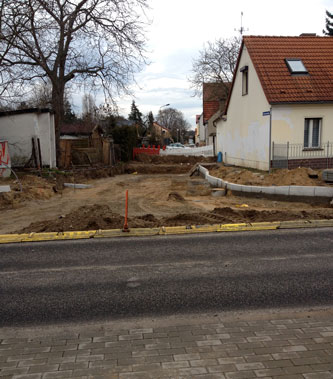 Foto von Eckhaus Gartenstraße -  Eisenbahnstraße ist zu sehen - heute.