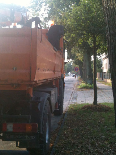 westlicher Straßenrand - kein Auto