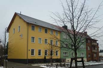 Haus in der Phöbener Straße in Werder nach der sog. Sanierung durch die HGW ist zu sehen Haus ist abgebildet