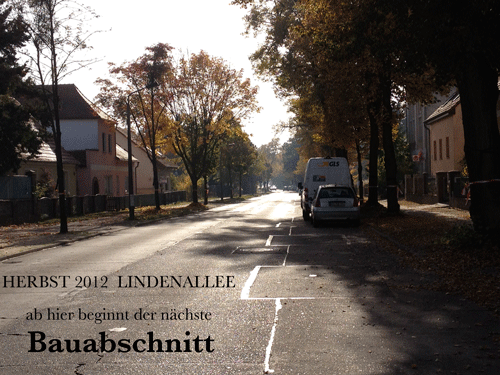 Foto von der Eisenbahnstraße im Herbst