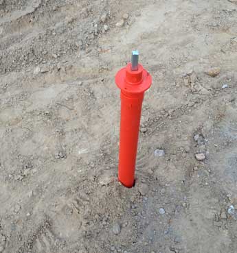 Rotes Rohr Foto von einem Stück rotem Rohr.