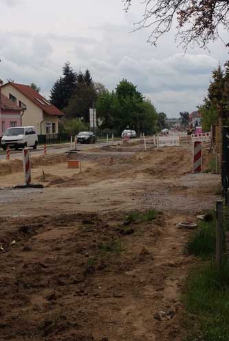 Foto von der Baustellenstraße Richtung Kino heute fotografiert.title=