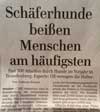 heute früh in einer Tageszeitung Foto von Ausschnitt eines Artikels ist zu sehen - heute