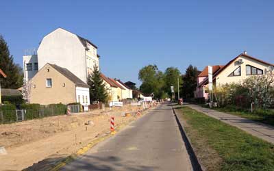 Foto von der Straßenbaustelle