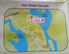 Lageplan Aus einer Werbezeitung, ein Lageplan abfotografiert, ist zu sehen.