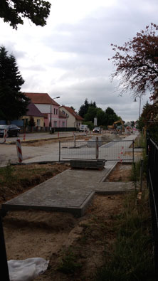 Foto in Richtung Kino - Straße heute früh.