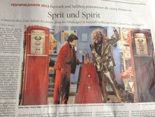 Zeitungsfoto Foto von Bühne Ring Bayreuth aus Zeitung .