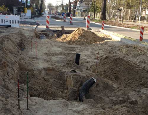 das Tagwerk hier Foto von dem Abschnitt mit den neuen Schächten.
