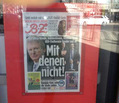 heute in Berlin die BILD gesehen Foto von einem Schaufenster in Berlin