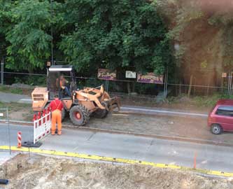 heute früh um 8 Uhr vor der Eisenbahnstraße 133.