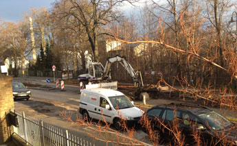 Foto von Straße heute früh ist zu sehen - heute.