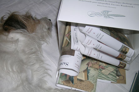 Tagebücher von Pepys mit Hund