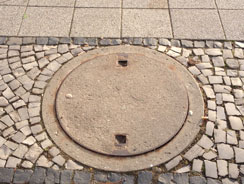 Blick auf Pflaster, heute Foto von Pflasterung - heute.