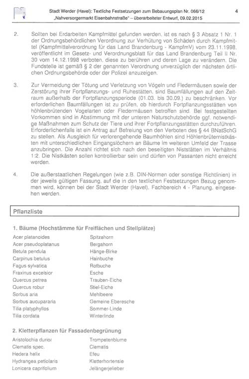 Bebauungsplanfestsetzungen aktueller Stand 2015 - Seite 4 4.Seite