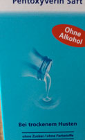 Blick auf eine Verpackung ein Foto - Blick auf eine Verpackung Hustensaft ist zu sehen - Foto.