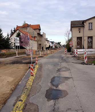 Foto: Blick Richtung Bahnhof von der Gabelung - heute