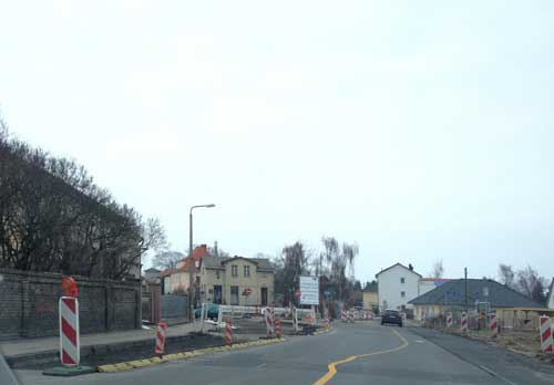 die aktuelles Foto von einer Straßengabelung - Baustelle Eisenbahnstraße